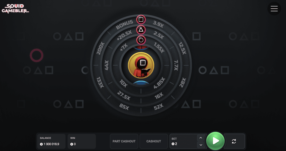 Squid Gamebler Main Interface
